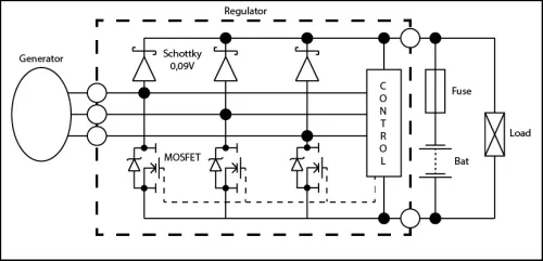 Třífázový mosfetový regulátor napětí 12 v